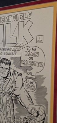 Incredible Hulk #1 Original Comic Art Cover Recreation Mike DeCarlo 2014 - Image 6