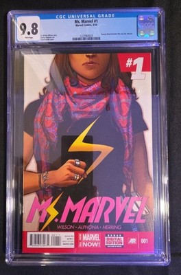 Ms. Marvel #1 CGC 9.8 Marvel Comics 2014 1st Kamala Khan White Pages
