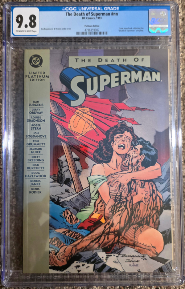 CGC 9.8 Death of Superman #nn Limited Platinum Edition TPB