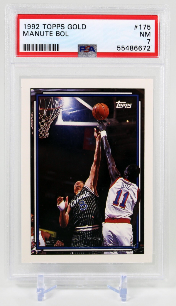 1992 Topps Gold Manute Bol #175 PSA 7 ERROR CARD