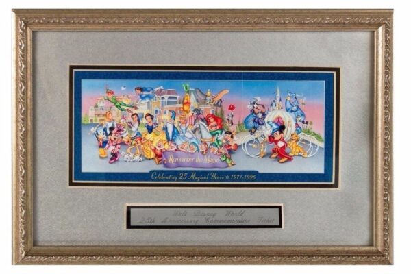 "Remember the Magic" Commemorative Passport WDW 1996 FRAMED w COA