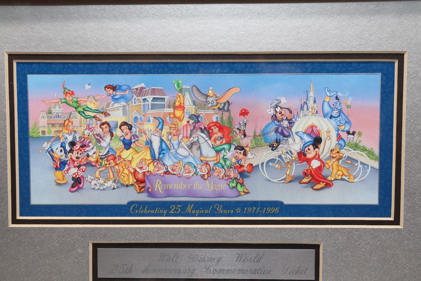 "Remember the Magic" Commemorative Passport WDW 1996 FRAMED w COA - Image 5