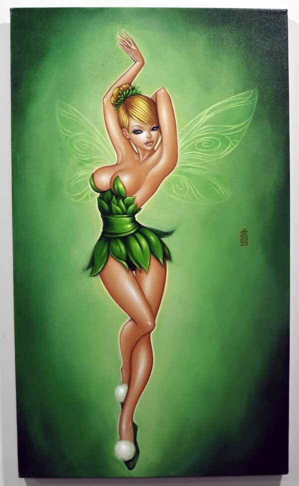 Tinker Bell Original Painting MIMI YOON 18X31 Sexy Disney Fairy Original Art
