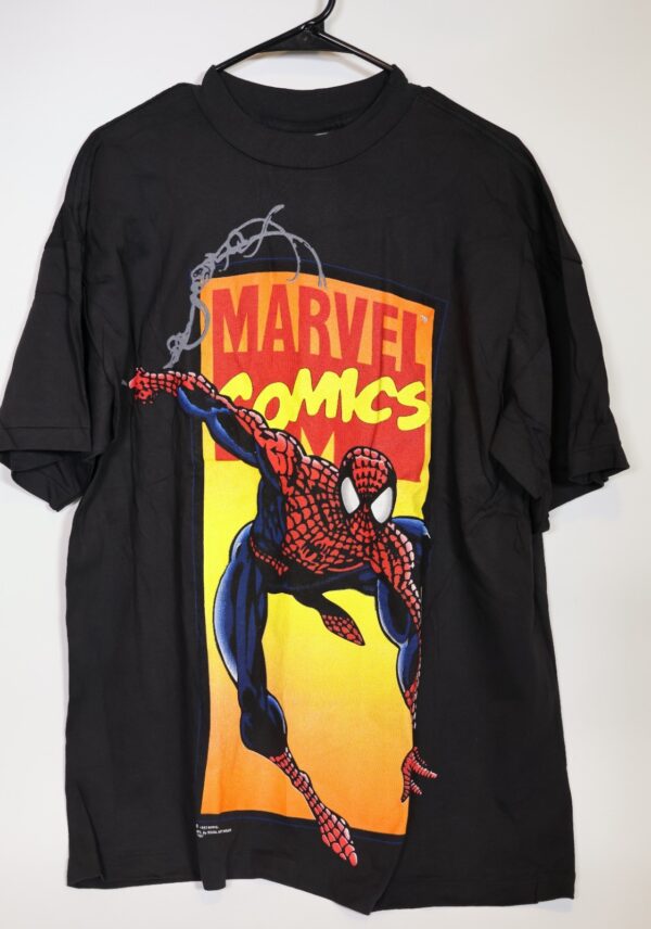 Spider-Man Marvel Comics T-Shirt Rare Vintage 1993 Black Size XL
