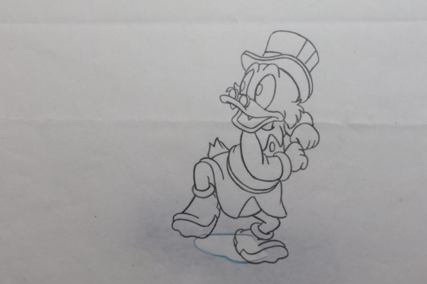Original Disney Scrooge McDuck Production Drawing Animation Art