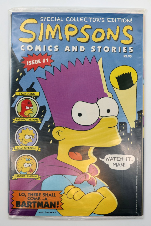 Simpsons Comics And Stories # 1 Sealed With Poster NM Key! 1st Simpsons Comic!