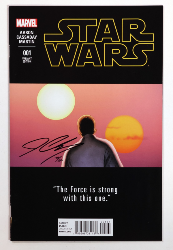 STAR WARS  #1 TEASER VARIANT SIGNED BY JOHN CASSADAY COA NM 40/150