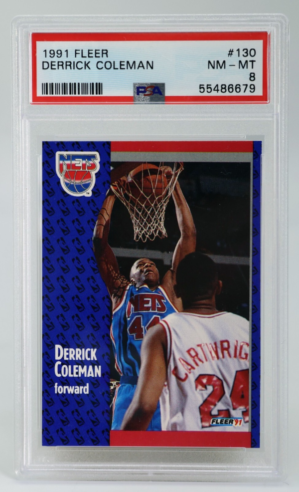 1991 Fleer Derrick Coleman #130 PSA 8 NM MT