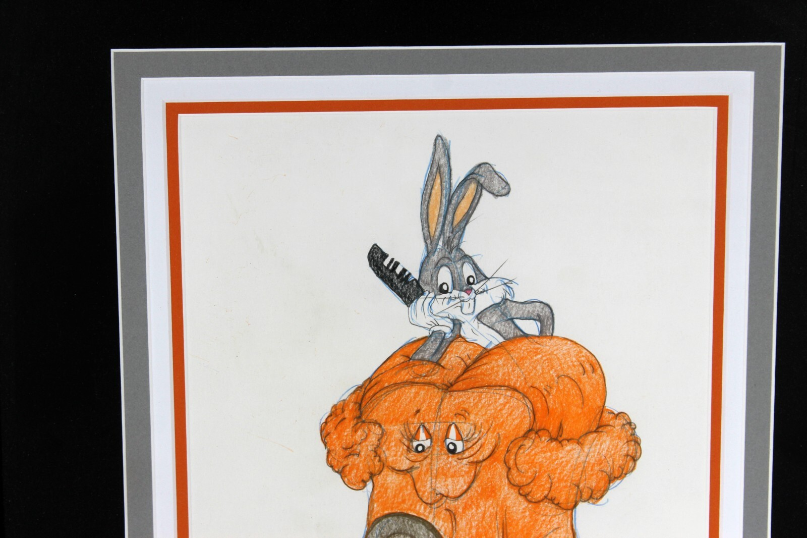 Virgil Ross Original Art Bugs Bunny and Gossamer FRAMED - Image 2