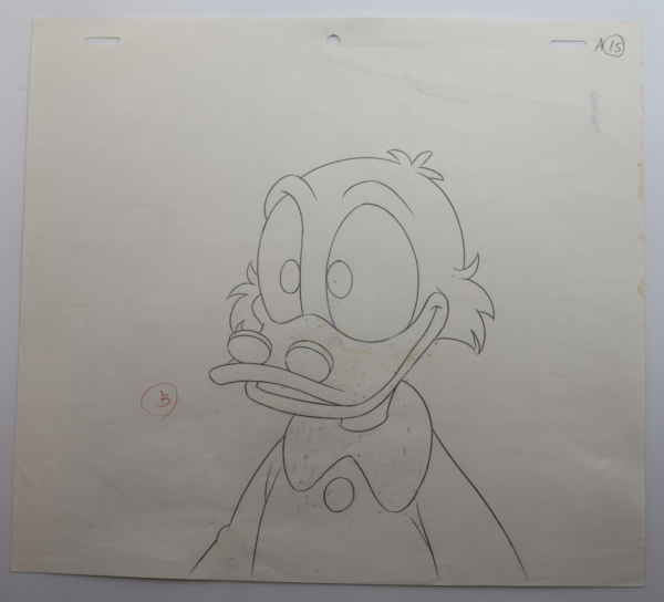 Original Disney Scrooge McDuck Production Drawing Animation Art Close Up 2