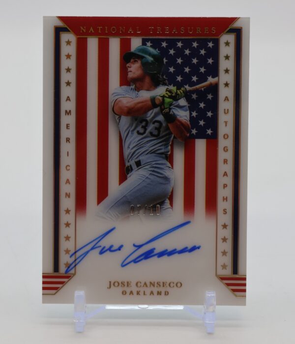 Jose Canseco 2020 National Treasures American Autographs 7/10 No. AA-JC Panini