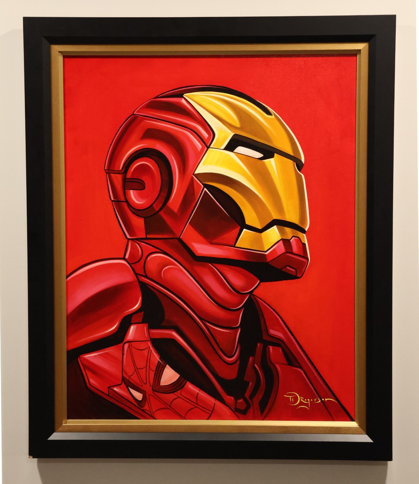 IRON MAN & SPIDEY Painting By Tim Rogerson 29x35 Original Art Marvel Fine Art