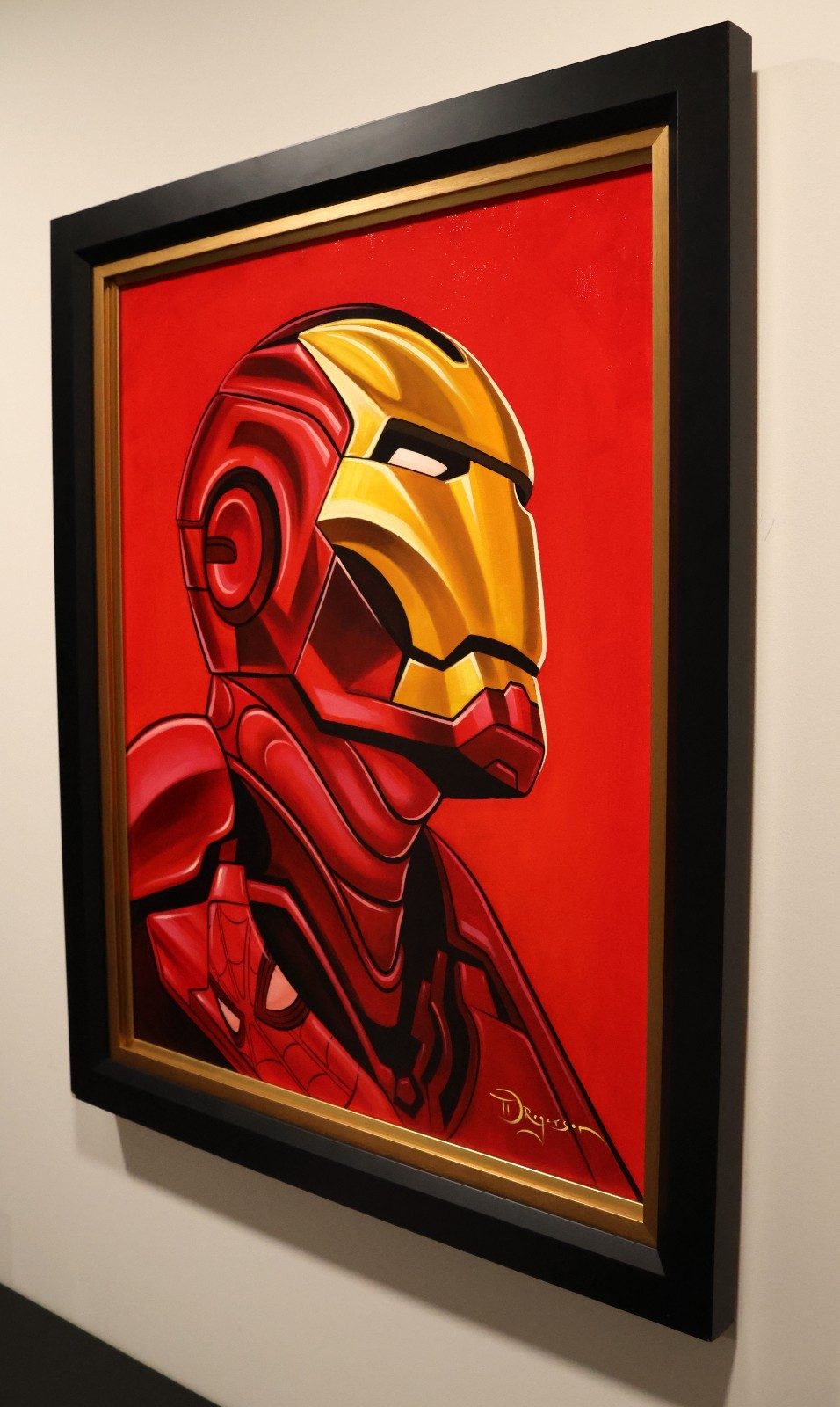 IRON MAN & SPIDEY Painting By Tim Rogerson 29x35 Original Art Marvel Fine Art - Image 8