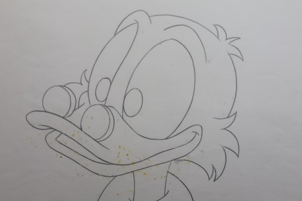 Original Disney Scrooge McDuck Production Drawing Animation Art Close Up 4