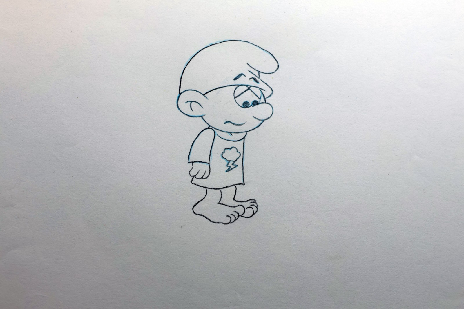 Original Hand-Painted Smurfs Animation Cel – Smurf Character Production Art - Image 4