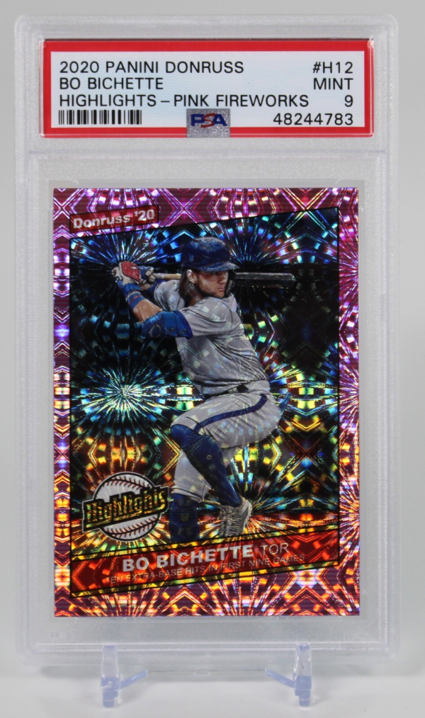 2020 Bo Bichette Donruss Highlights Pink Fireworks Parallel #H-12 PSA 9 RC
